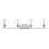 Bellevue Gentry 4 Light 36" Wide Bathroom Vanity Light with Clear Glass Shades Brushed Nickel