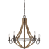 Bellevue Bergen 5 Light 26-1/2" Wide Chandelier Rustic Black