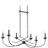 Bellevue Grand 6 Light 38" Wide Taper Candle Chandelier Old Black