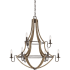 Bellevue Bergen 9 Light 32-1/2" Wide Chandelier Rustic Black