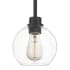 Bellevue Gentry 7" Wide Mini Pendant with Seedy Glass Shade Matte Black