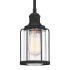 Bellevue Duplin 5" Wide Single Light Mini Pendant with Clear Glass Shade Earth Black
