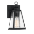 Bellevue Rusk 9" Tall Outdoor Wall Sconce with Clear Glass Shade Matte Black