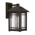 Bellevue Collingsworth Single Light 16-1/2" High Outdoor Wall Sconce with Clear Seedy Glass Shade Palladian Bronze