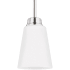 Bellevue Adams Single Light 4" Wide Mini Pendant Brushed Nickel