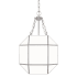 Bellevue Aveyron 4 Light 14" Wide Pendant with Frosted Glass Shade Brushed Nickel