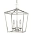 Bellevue Moselle 3 Light 10" Wide Taper Candle Mini Pendant Brushed Nickel