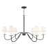 Bellevue 6 Light 60" Wide Chandelier Black / Natural Brass