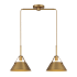 Bellevue 2 Light 29" Wide Linear Chandelier Natural Brass