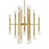 Bellevue 24 Light 22" Wide Chandelier Natural Brass