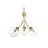 Bellevue 3 Light 18" Wide Chandelier Natural Brass