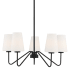 Bellevue 5 Light 26" Wide Chandelier Matte Black
