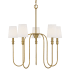 Bellevue 5 Light 28" Wide Chandelier Natural Brass