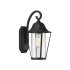 Bellevue Single Light 14" Tall Outdoor Wall Sconce Black