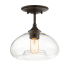 Bellevue Single Light 11" Wide Semi-Flush Ceiling Fixture Oil Rubbed Bronze