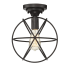 Bellevue Single Light 10" Wide Semi-Flush Globe Ceiling Fixture Oil Rubbed Bronze
