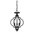Bellevue 3 Light 11" Wide Semi-Flush Ceiling Fixture Matte Black