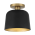 Matte Black / Natural Brass