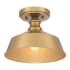 Bellevue 10" Wide Semi-Flush Ceiling Fixture Natural Brass