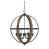 Bellevue 6 Light 24" Wide Chandelier Wood / Black