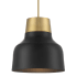 Bellevue 17" Wide Pendant Matte Black / Natural Brass