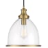 Bellevue 11" Wide Pendant Natural Brass