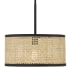 Bellevue 16" Wide Pendant Natural Cane / Matte Black