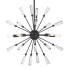 Bellevue 5 Light 26" Wide Abstract Sputnik Chandelier Matte Black