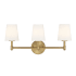 Bellevue 3 Light 24" Wide Bathroom Vanity Light Natural Brass