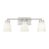 Bellevue 3 Light 24" Wide Bathroom Vanity Light Brushed Nickel
