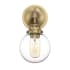 Bellevue Single Light 10" Tall Wall Sconce Natural Brass