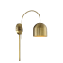 Bellevue Single Light 13" Tall Plug-In Wall Sconce Natural Brass