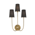 Bellevue 3 Light 23" Tall Wall Sconce Natural Brass