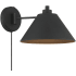 Bellevue 8" Tall Hardwired or Plug-In Wall Sconce Matte Black