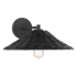 Bellevue 8" Tall Wall Sconce with Rattan Shade Matte Black
