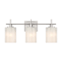 Bellevue 3 Light 22" Wide Vanity Light with Strié Glass Shades Brushed Nickel
