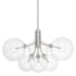Bellevue 6 Light 27" Wide LED Chandelier with Clear Glass Shades Brushed Nickel