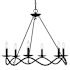 Bellevue 6 Light 28" Wide Taper Candle Style Chandelier Matte Black