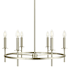 Bellevue 6 Light 25" Wide Taper Candle Style Chandelier Brushed Nickel