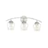 Bellevue 3 Light 24" Wide Bathroom Vanity Light with Clear Glass Shades Brushed Nickel