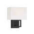 Bellevue 10" Tall Rectangular Fabric Shade Wall Sconce Matte Black