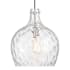 Bellevue 13" Wide Pendant with Clear Hammered Glass Shade Brushed Nickel