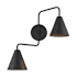 Bellevue 2 Light 17" Tall Wall Sconce Matte Black