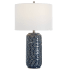 Bellevue Nerta 27" Tall Vase Table Lamp Blue / Brushed Nickel
