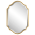 Bellevue Mysia 26-7/8" W x 40-1/2" H Modern Oval Framed Bathroom Wall Mirror Gold Leaf