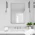 Bellevue 21" W x 31" H Rectangular Framed Bathroom Mirror Silver