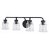 Bellevue Omar 4 Light 31" Wide Vanity Light Matte Black