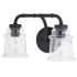 Bellevue Omar 2 Light 15" Wide Vanity Light Matte Black