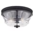 Bellevue Omar 2 Light 13" Wide Flush Mount Bowl Ceiling Fixture Matte Black