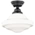 Bellevue Kash Single Light 12" Wide Semi-Flush Ceiling Fixture Oil Rubbed Bronze